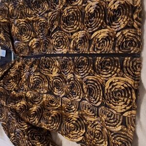 Laura Ashley Black and Gold Swirl Blazer